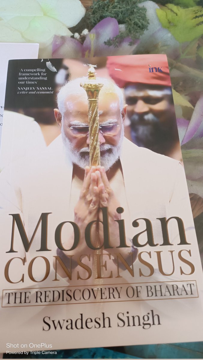 priyanka4nation's tweet photo. Fortunate enough to recieve a signed copy from eminent Author itself . Congratulations @swadesh171  bhaiya for Modian Consensus - The Rediscovery of Bharat 💐
Will give my review &amp; feedback soon. https://t.co/fS0DAzepYb