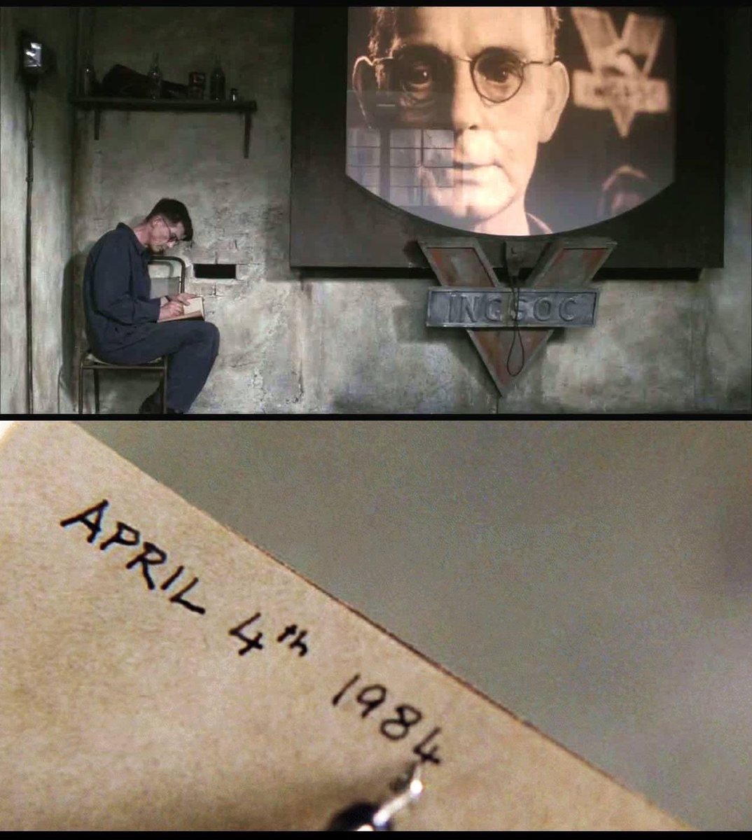 40 years ago to the day, the first entry in the protagonist's illegal diary is created. 

#GeorgeOrwell #NineteenEightyFour