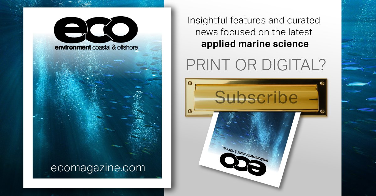 Subscribe today to ECO Magazine!
🟢Environment
⚪Coastal
🔵Offshore
ℹ a free print & digital marine science trade publication  reporting on applied marine environmental science in coastal & offshore waters around the world. 
ecomagazine.com/subscribe
Find @ecoMagNews at #ICESASC24