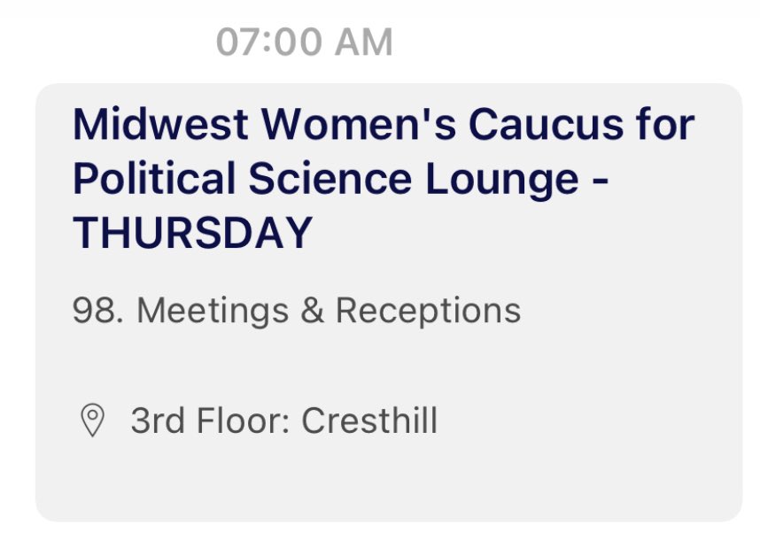 Good morning, <a href="/MPSAnet/">MPSA</a> attendees! Please stop by the Women’s Lounge later today if you are looking for relaxing, warm space. 💟☂️