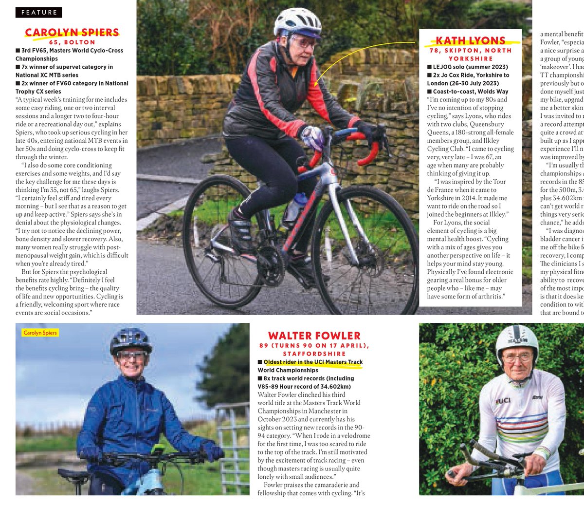 “I was treated for bladder cancer - my physical fitness was a key factor in my ability to recover from the cancer,' Walter Fowler, cyclist, 89. My latest for @CyclingWeekly - how riding in your 70s, 80s and 90s helps combat physical and mental decline as we age #cycling