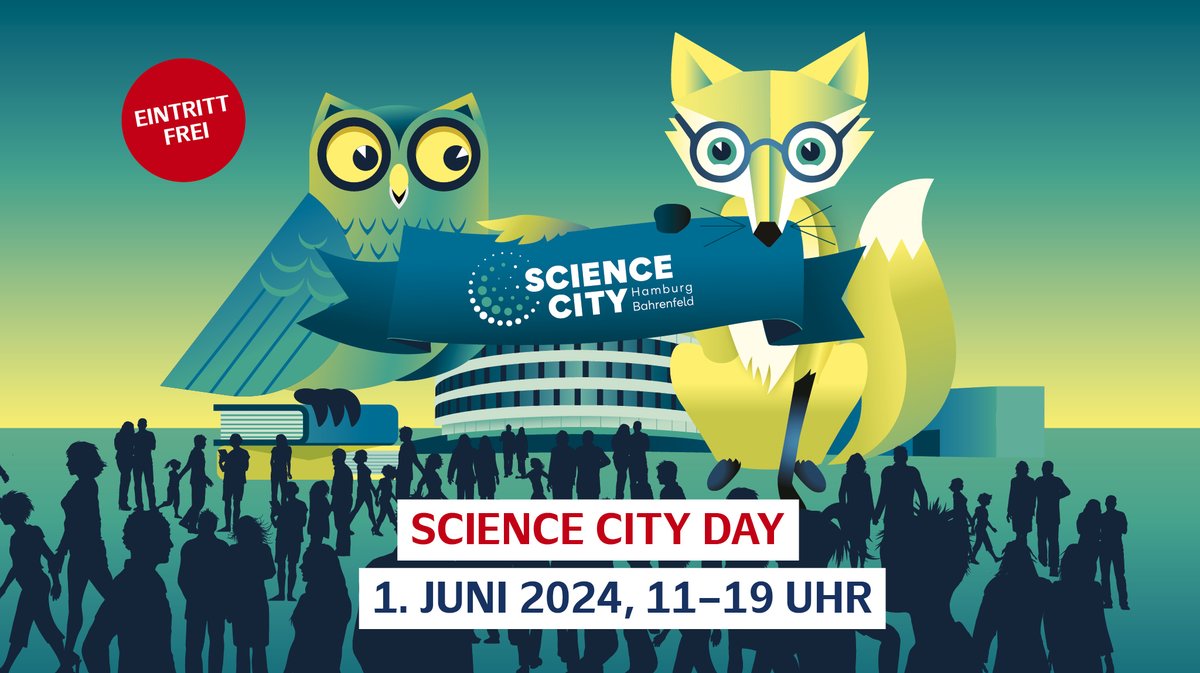 Save the Date: Science City Day, 1.6., 11-19h in #Bahrenfeld! Lernt beim Tag der offenen Tür von #Forschungsinstituten & Stadtgesellschaft den neuen Stadtteil Science City kennen. Es erwarten euch Mitmachaktionen, Führungen & Vorträge. Eintritt frei! sciencecityday.de