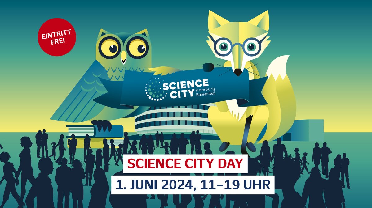 Save the Date: Science City Day, 1.6., 11-19h in #Bahrenfeld! Lernt beim Tag der offenen Tür von #Forschungsinstituten &amp; Stadtgesellschaft den neuen Stadtteil Science City kennen. Es erwarten euch Mitmachaktionen, Führungen &amp; Vorträge. Eintritt frei! sciencecityday.de