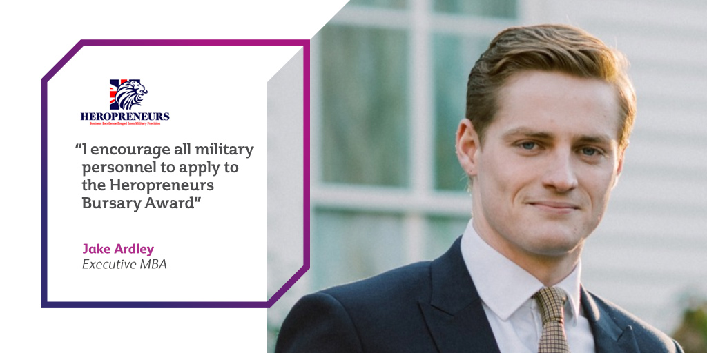 Transitioning from military to civilian life isn't easy. Heropreneurs award winner, Jake Ardley, reflects on his journey leading up to winning a scholarship and pursuing an Executive MBA here at Warwick Business School. 👉 bit.ly/3PL72IA #ExecutiveMBA #Heropreneurs