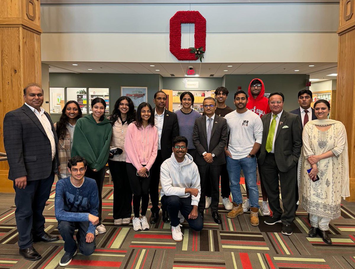 At @OhioState, Consul General @binaysrikant76 interacted with Indian & Indian American students. Made them aware about activities and initiatives of the Consulate for 🇮🇳 students studying in 🇺🇸; briefed the students about the academic & knowledge partnership that is unfolding b/w…