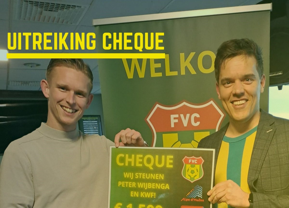 vv_FVC's tweet photo. Wij steunen Peter Wijbenga en KWF!: Na een mooie en vooral zeer waardevolle “Tribute Wedstrijd” afgelopen vrijdag voor de in grote getale aanwezige bezoekers, de club, familie, naasten en vooral Cor en Brent Wijbenga, heeft het bestuur namens de… https://t.co/wND1MtJ1Ku https://t.co/ON1VW3u2TY