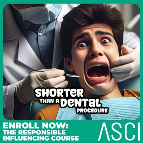 Just an easy, breezy 115 minutes is all it will take to protect yourself from pain in your influencing career later. Take the ASCI Responsible Influencing Course now to advance your career with a smile! Click here to enroll now: bit.ly/ASCIAcademy #responsibleinfluencing