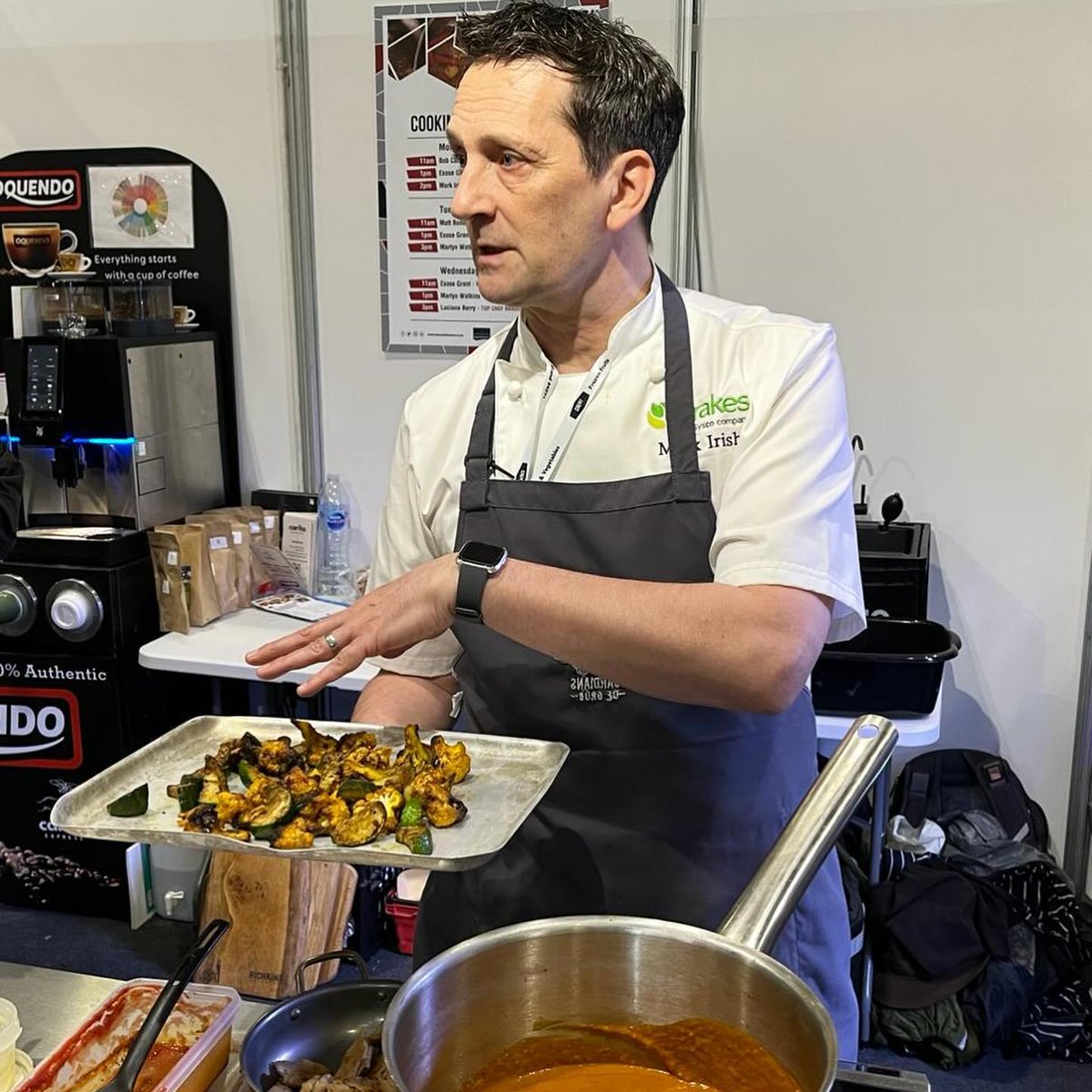 Head of Food Development, Mark Irish, joined The Chef's Forum at the recent Hotel Restaurant & Catering event to support the launch and showcase one of the book's featured recipes. 🍽️