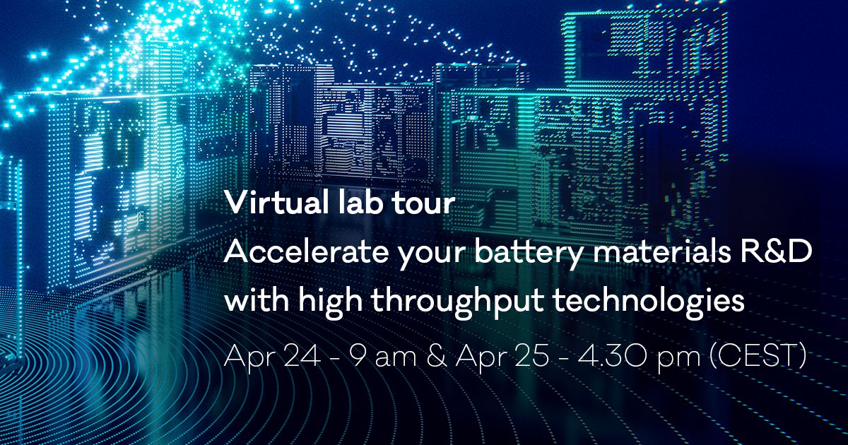 Join our experts Sara Claramunt, Christoph Ariaans, and Daniel Jalalpoor for an informative virtual lab tour where you'll gain insights into lab-scale processes for battery materials R&D. 🚀Register now for April 24, 9 am, or April 25, 4.30 pm (CEST): lmy.de/DxPE