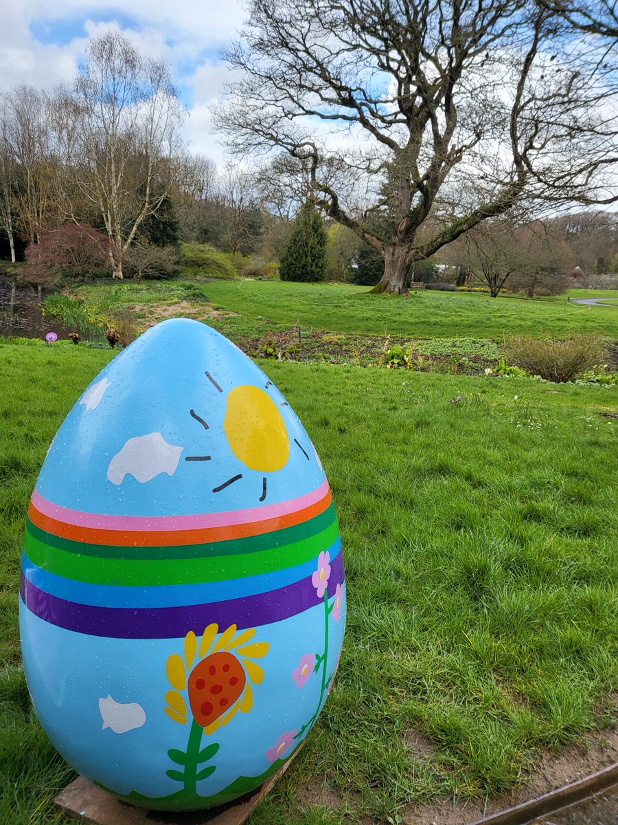 🥚 Our Giant Easter hunt continues with eggs hidden in the garden featuring designs by local children. This beautiful egg was designed by Arabella Hodgins, aged 9, from Egg-citer. Sorry, Exeter. Find them all and you win a chocolately prize! 🍫 #easterholidays #visitexeter