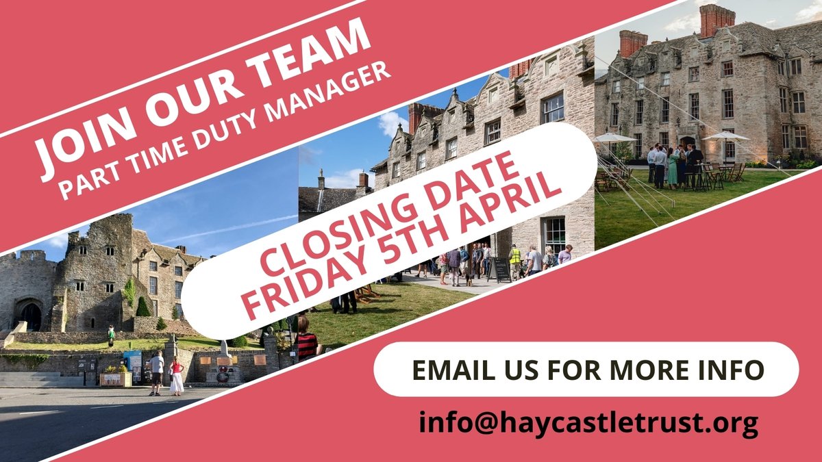 If you would like more information about our upcoming post or are ready to apply then please note that the closing date is tomorrow - Fri April 5th. Please do get in touch if you have any questions.