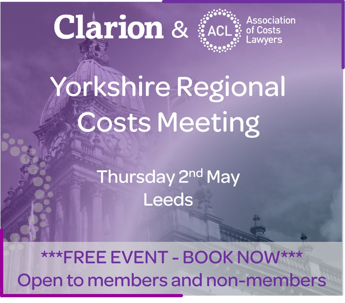 Book your space here: associationofcostslawyers.co.uk/event/acl-york…