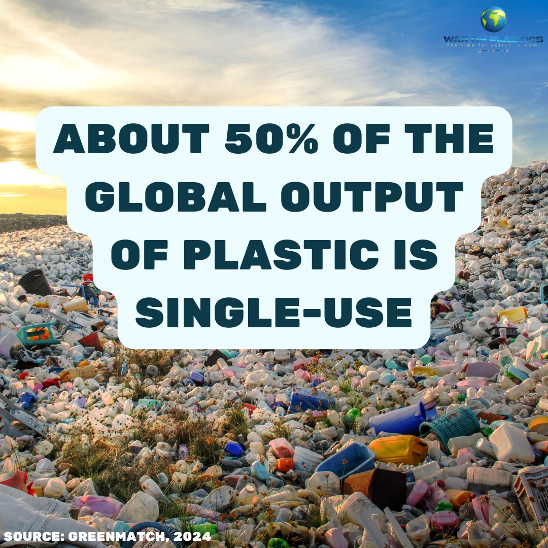 Did you know? Half of the world's plastic is single-use, like bags, bottles, and containers. Shockingly, most are used for just minutes before becoming ocean polluters. Let's ditch single-use plastics for a cleaner, greener future! #plasticpollution #plasticfreeliving