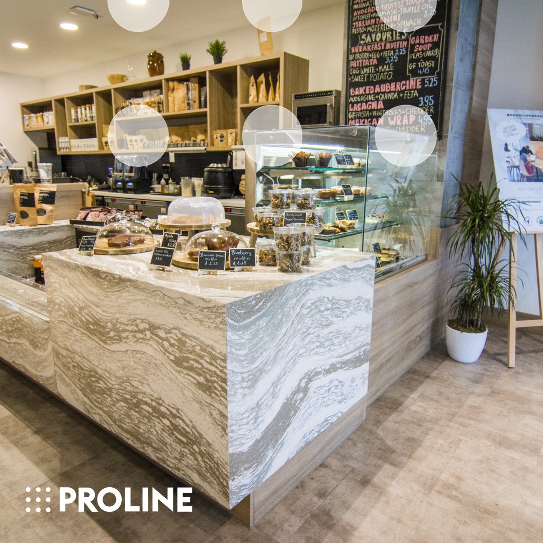 BREWED & PRESSED

The stand-out worktop and fascia was 20mm thick Cambria Quartz in Oakmoor. The detailed finish of the timber was EGGER Bardolino Oak.

Like what you see? Contact us:
📞0151 548 1976
📧info@prolinecorp.co.uk

#Proline #ProjectsByProline #Counters #BespokeCounters