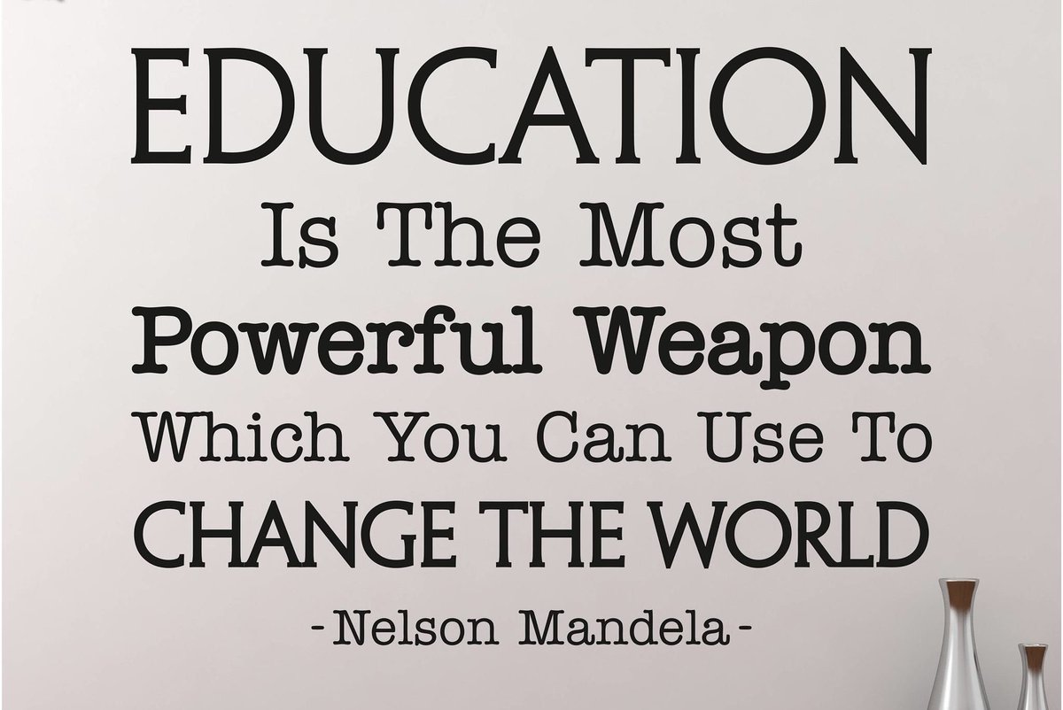 Principal_H's tweet photo. Education is the most powerful weapon which you can use to change the world 

#education #teachers #edtech #LeadershipDevelopment #autism #sped https://t.co/yAgn4xHXBq