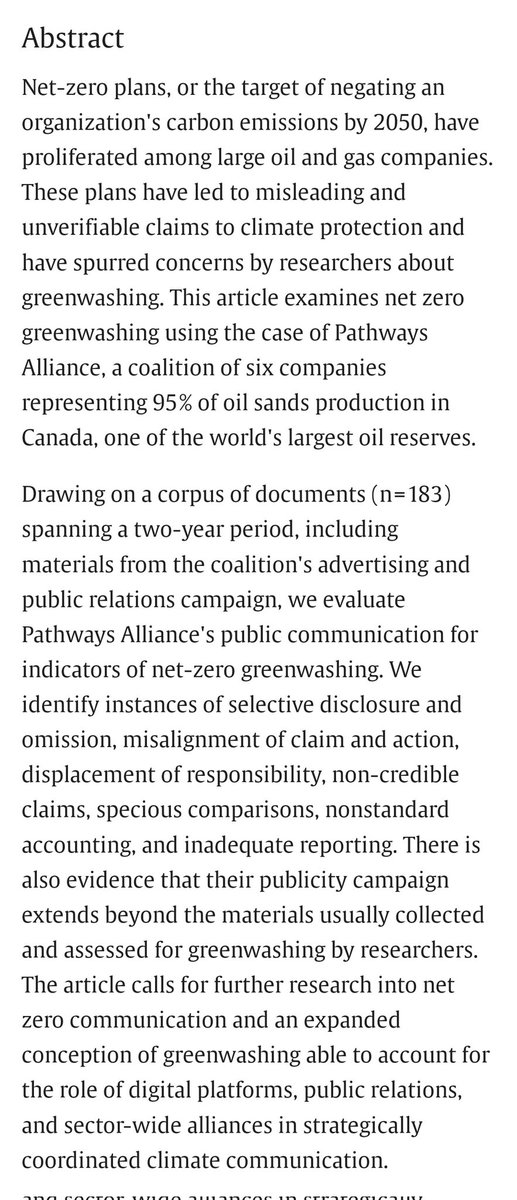 Hope our new article published today in ERSS contributes to current discussions in #cdnpoli around greenwashing and the actions of oil and gas companies. Abstract below and full open source article can be read here: sciencedirect.com/science/articl… #ClimateCrisis