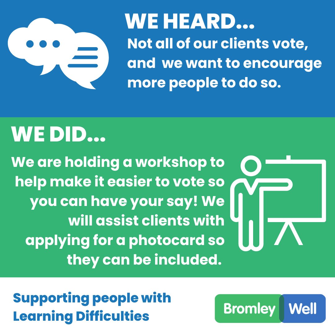 Our team supporting people with Learning Difficulties have been listening to what people need help with and created workshops and events designed to support. Great work from the Bromley Well team based at @BromleyMencap
