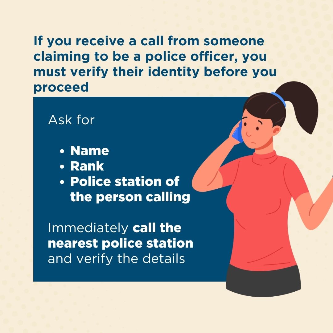 Don't fall for the voice cloning scam! Scammers are using advanced technology to mimic voice of Police officers to trick you into sending money or personal info. Stay vigilant and verify before you act!

#BeCyberSafe #Awareness4You 

'ಧ್ವನಿ ನಕಲು' ಮೋಸದ ಜಾಲಕ್ಕೆ ಬಲಿಯಾಗಬೇಡಿ! ವಂಚಕರು