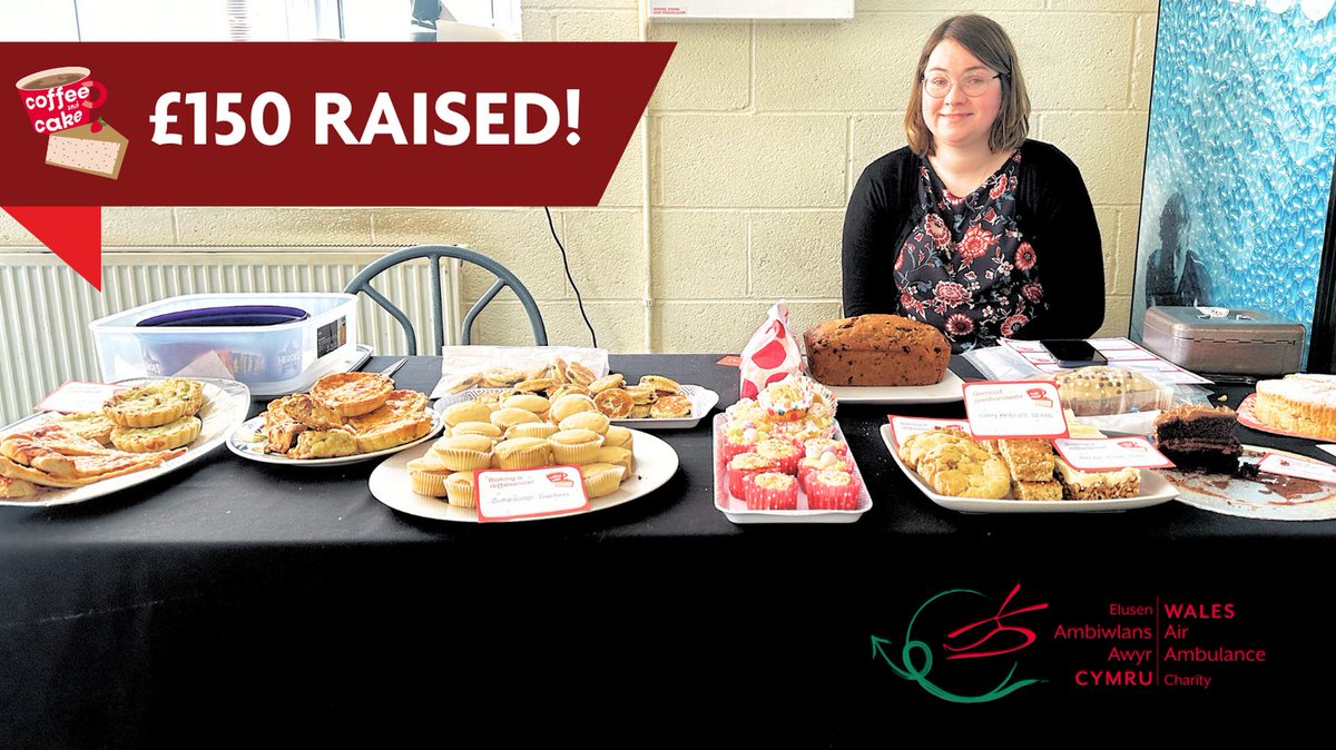Big thanks for helping us raise £150 for @air_ambulance at our fundraiser! 

Your sweet & savoury bakes made a difference. 🧁 

This crucial service saves lives in Wales’ remote areas, providing rapid aid where it's needed most. 

#CoffeeMorning #WalesAirAmbulance #MilkedInWales