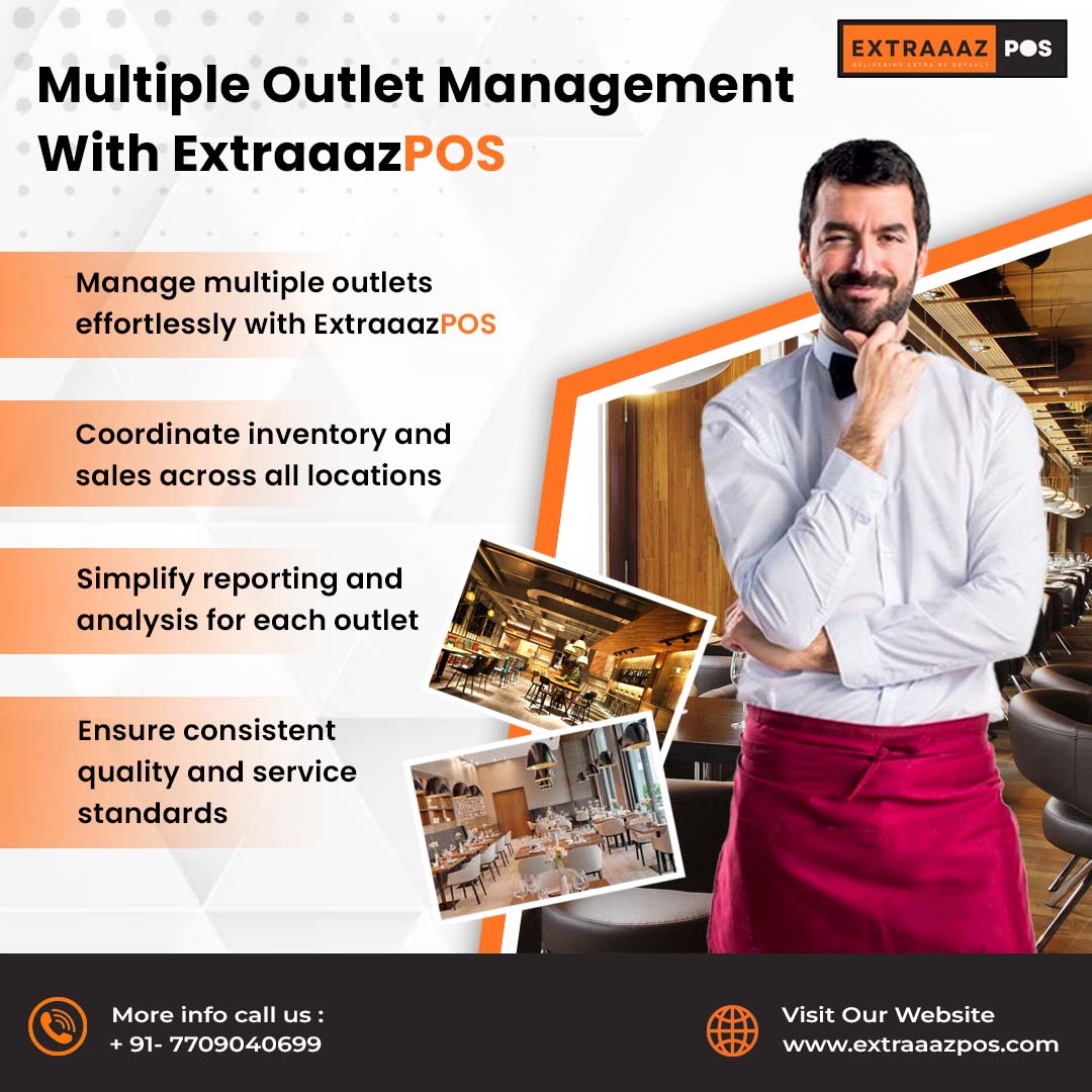 Effortlessly oversee multiple outlets with ExtraaazPOS, streamlining inventory, maintaining uniform quality and service standards.
.
.
#outletmanagement #chainoutletsoftware
#RestaurantManagement #HotelManagement #HospitalityIndustry #RestaurantTech #HotelTech #POSsystem