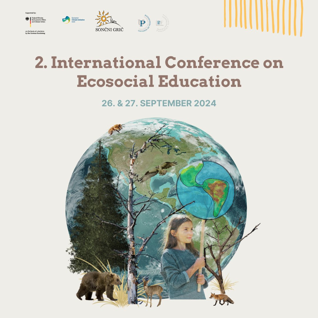 We are excited to annouce 📣 the 2nd edition of the International Conference on Ecosocial Education🌲.

🗓️26. & 27. sept 2024
Day 1 will take place online and will be open to international public. 

Classroom for life project is funded by @EUKI_Climate. 

#EducationForClimate