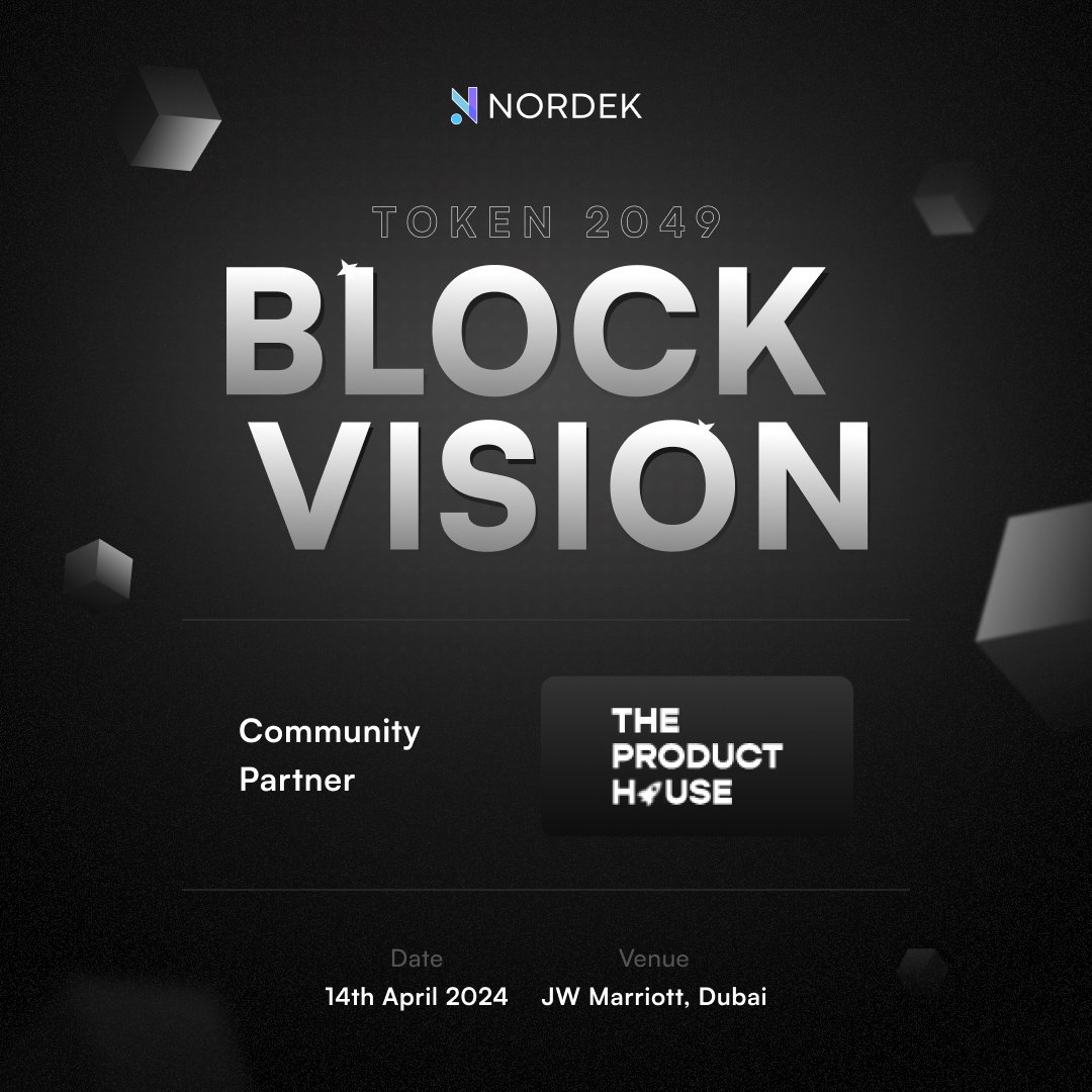 Looking for events to attend during Token2049 Dubai? 👀 We are thrilled to announce that we have partnered with @officialnordek for 'Block Vision' an exclusive event for all the buildoors ⚒️ A day filled with exclusive panel sessions from experts, networking, & discussions on…