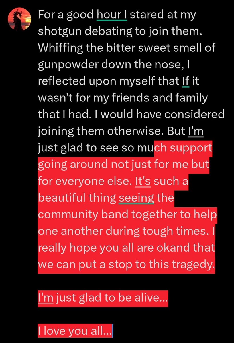 If you ever feel lost or down... PLEASE for the love of God just find someone!! YOU are loved!!! Someone loves you!!!! I LOVE YOU!!!