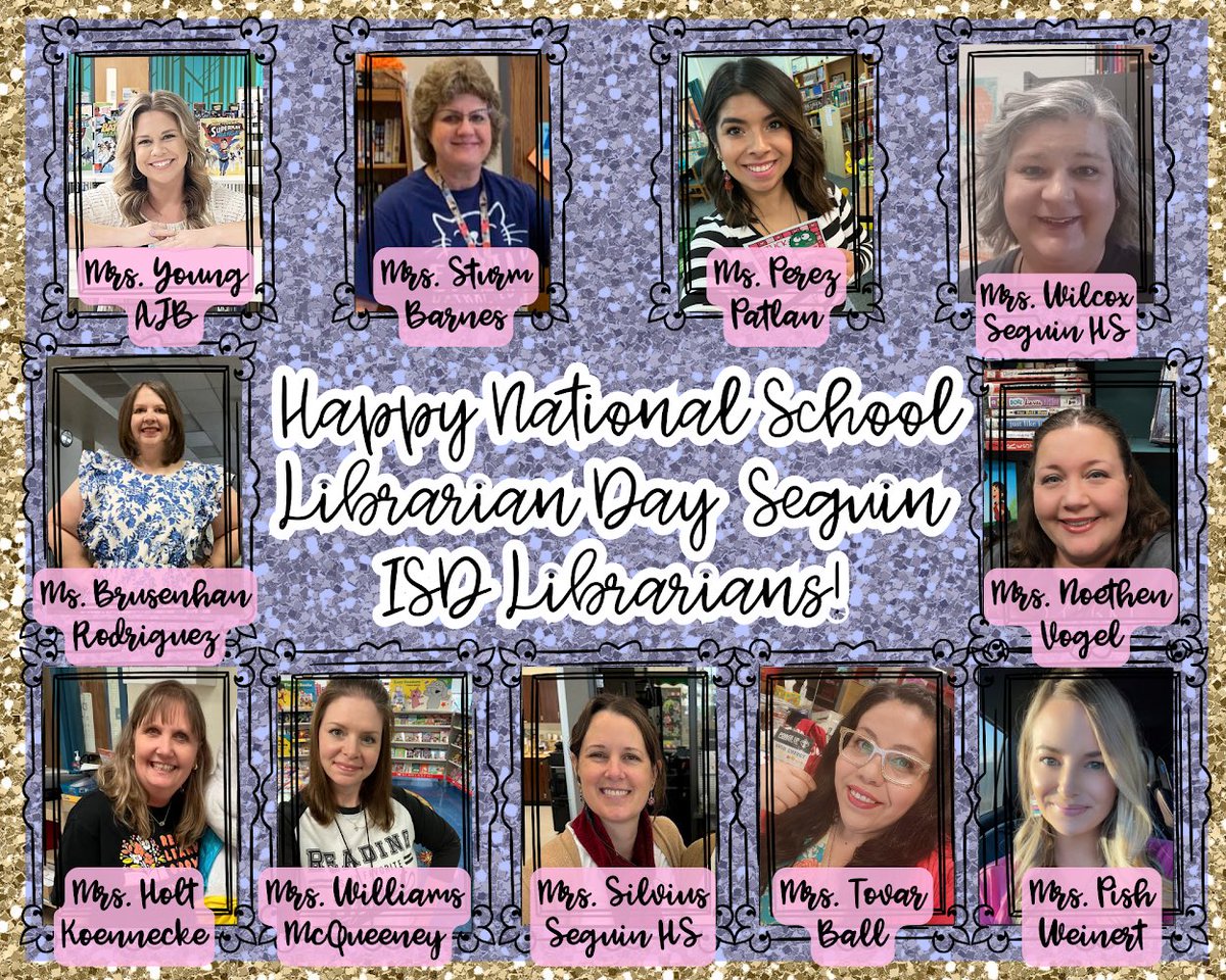 We ❤️ our @SeguinISD Librarians! Don’t forget to thank them for all they do! Each and every one of you make such a big impact at your campus! Keep shining and spreading your love of literacy📚! #NationalSchoolLibrarianDay