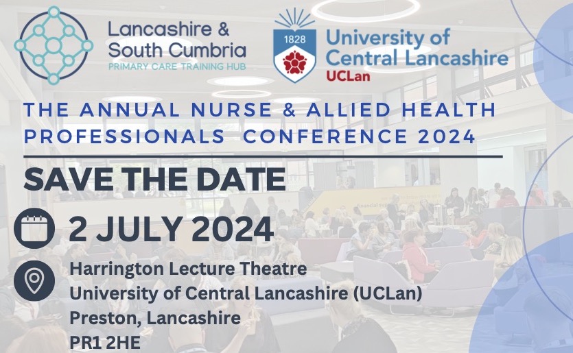 Calling all Primary Care staff!📢 The Annual General Practice Nurse and Allied Health Professionals Conference for Lancashire and South Cumbria will take place on the 2nd of July 2024 at UCLan. More info and sign up here: medtribe.com/courses/the-an…
