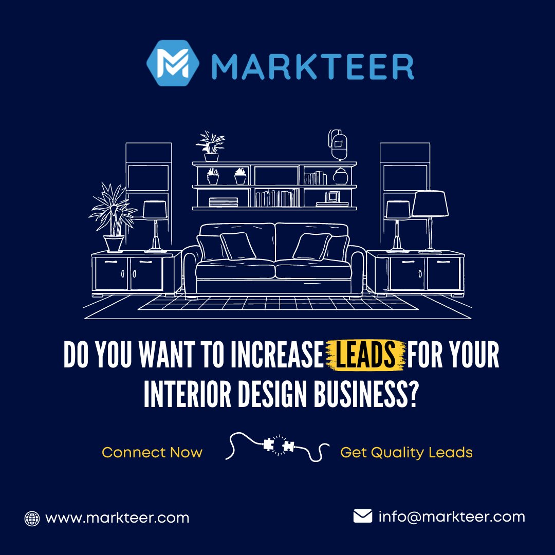Transform your interior design business with our #leadgeneration mastery.

Contact us today to secure a competitive edge in the market.

📧 - info@markteer.com
🌐 - markteer.com
#leadgenerationagency #interiordesignmarketing  #socialmediamarketing #googleads #markteer