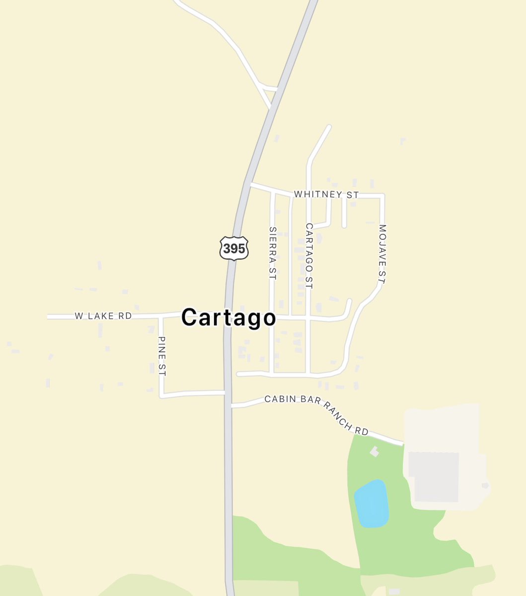 [New Incident] VEGETATION FIRE, HWY 395 in the community of Cartago, Inyo County. #CARTAGOIC reporting 15 acres, rapid rate of spread, heavy winds. Immediate evacuations Cabin Man Rd to Mt Whitney Rd including the Crystal Geyser plant. 9 Engines, 2 Crews, 1 water tender at scene…