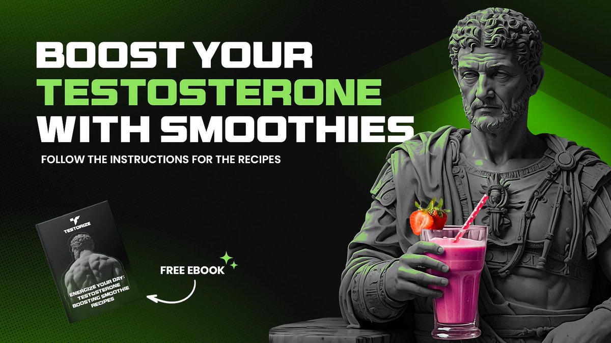 I am shocked when people tell me their struggling with their Testosterone:

Drink these smoothies daily and your T levels will skyrocket.

To get the recipes:
1. Like and RT
2. Comment "improve"
3. Follow me (So I can DM)