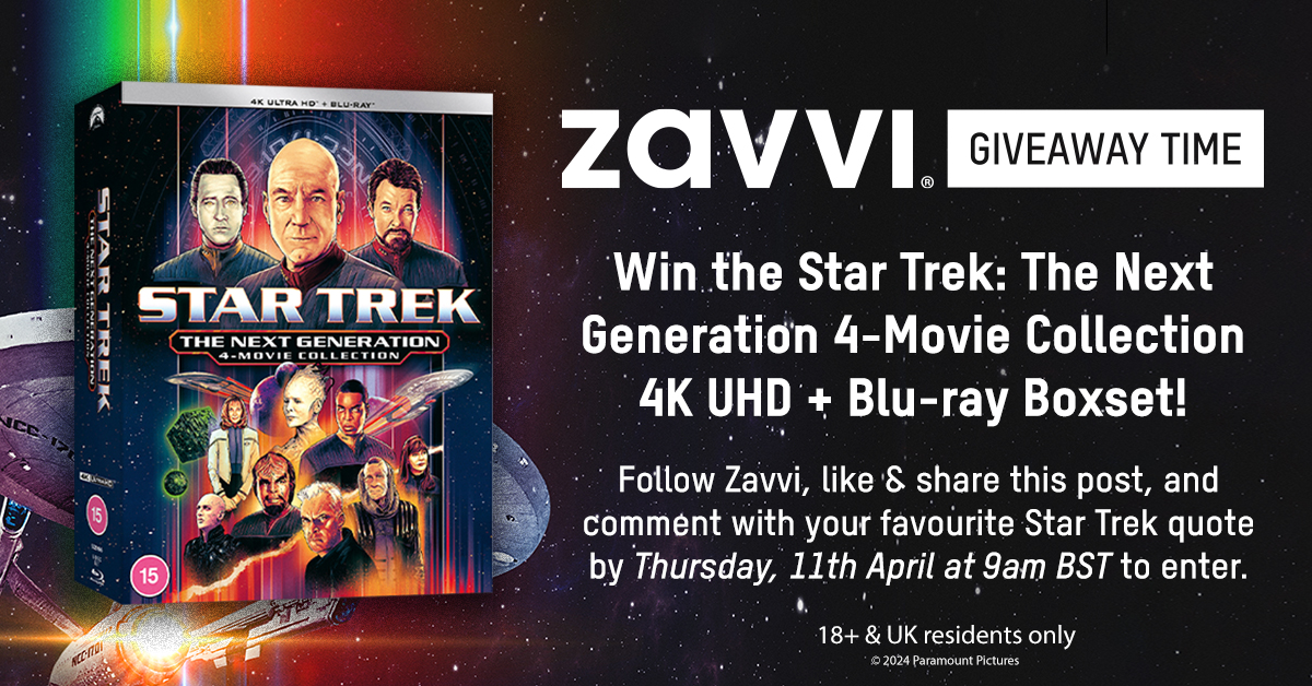 zavvi's tweet photo. 🚨 GIVEAWAY ALERT! 🚨

To celebrate First Contact Day, we're giving away a Star Trek: The Next Generation 4-Movie Collection 4K UHD + Blu-ray Boxset to one lucky follower.

All you need to do is like, share and tell us your favourite Star Trek quote - full T&amp;C's below. Good luck! https://t.co/ObDiAjTSIC