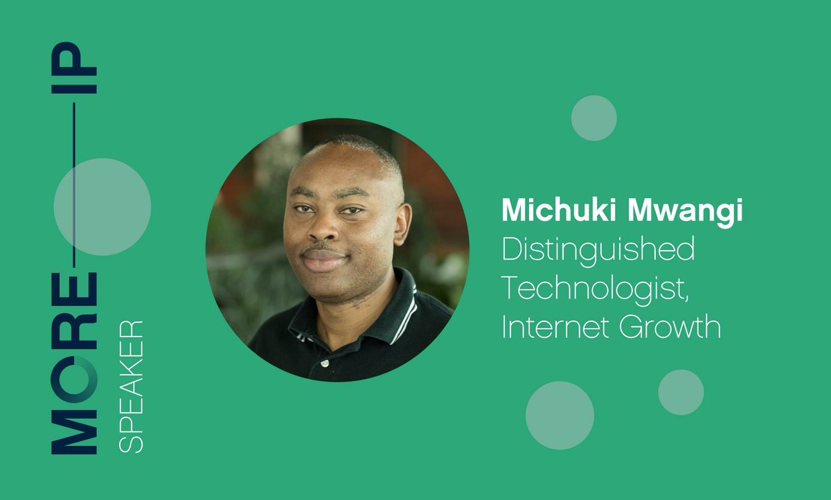 We are happy to announce our first confirmed speaker for #MOREIP2024: Michuki Mwangi of @internetsociety , a true pioneer in Internet governance. Get ready for insightful discussions & invaluable perspectives! Check the full agenda: more-ip-event.net/agenda/