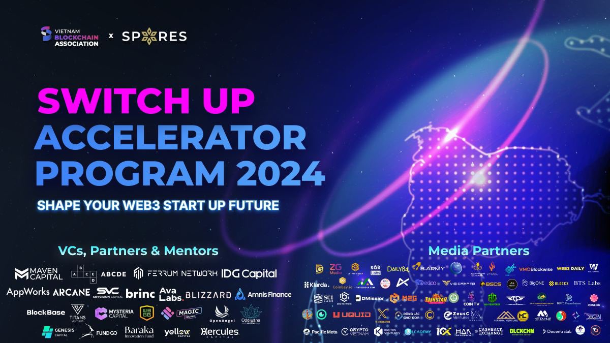 🚀 Chương trình Tăng Tốc Khởi nghiệp SwitchUp 2024 - Kiến tạo Tương Lai cho Doanh Nghiệp Web3 🚀 ✨ Với sự góp mặt của hơn 80 quỹ đầu tư và các đối tác hàng đầu trong lĩnh vực Web3 và Blockchain, Hiệp hội Blockchain Việt Nam (VBA) cùng Spores Network công bố…