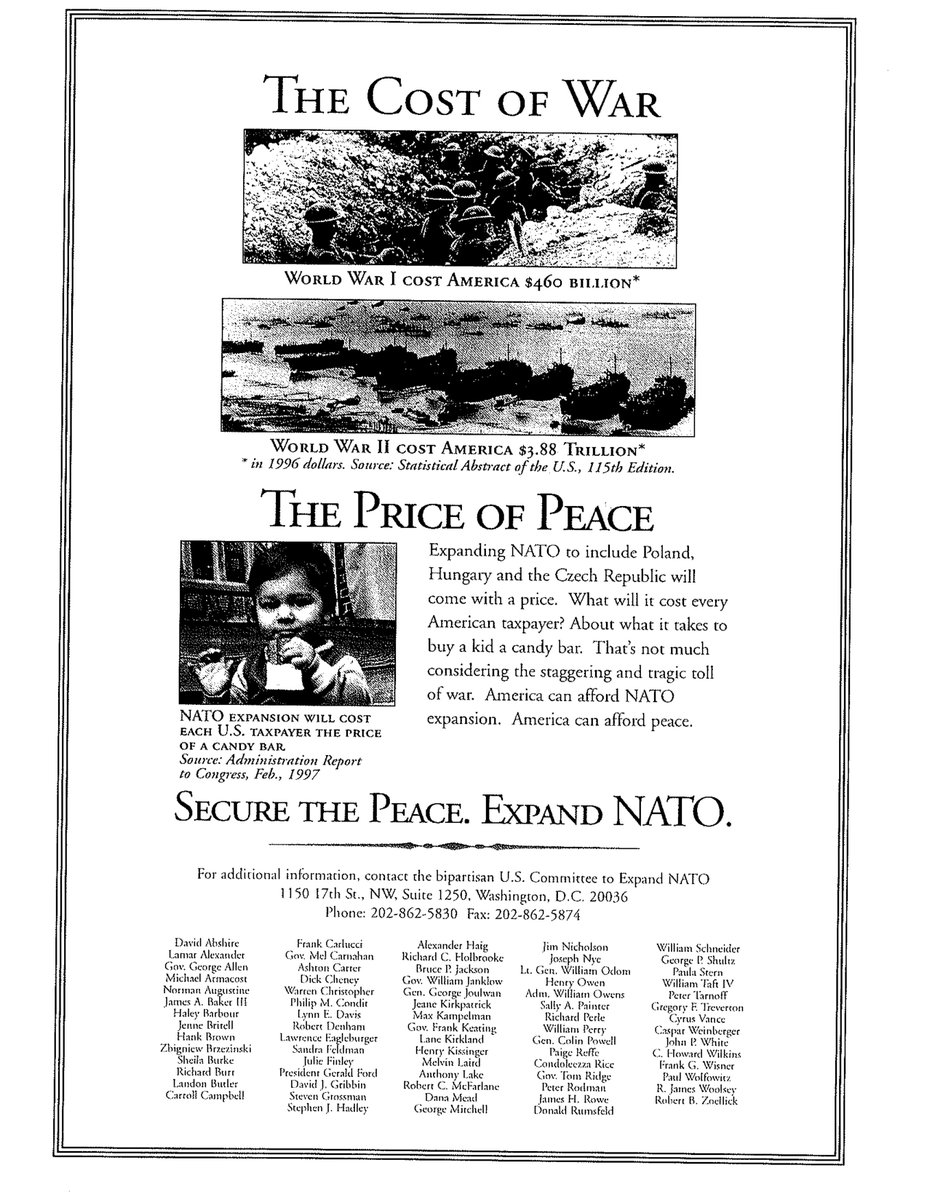 Today we celebrate @NATO's 75th anniversary. A few thoughts to mark the occasion - and a picture of me as the 1997 NATO enlargement poster child used to lobby US Congress to support the entry of Poland, Hungary and the Czech Republic. A brief thread 🧵↩