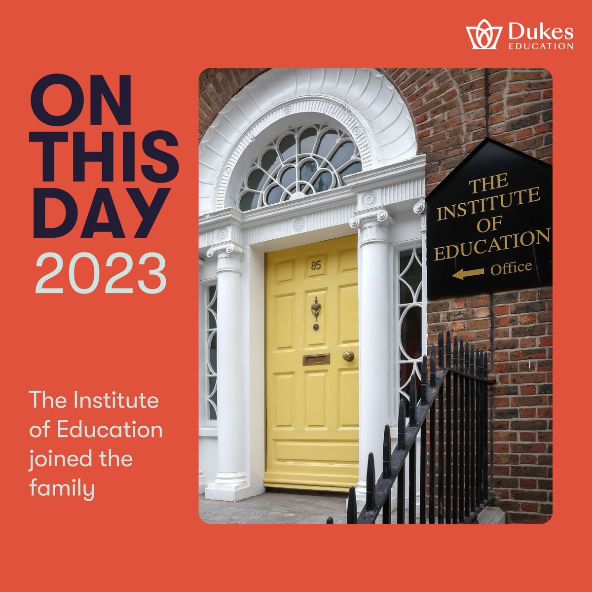 On this day in 2023, we welcomed The Institute of Education to the Dukes Education family. You can find out more about @IOE_Dublin by clicking here: buff.ly/3U30Yxz