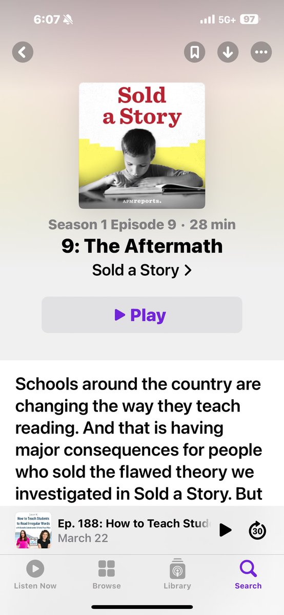 New episode just dropped this morning! #soldastory #scienceofreading