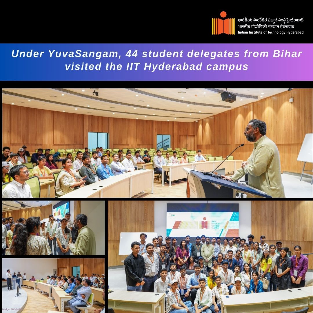 #EkBharatShreshthaBharat #EBSB

Under #YuvaSangam, 44 students from Bihar visited the @IITHyderabad campus today.

The visit was organized by @HydUniv acting as the nodal institute with NIT Patna as the pair institute, facilitated by #NSSVolunteers of #IITH.