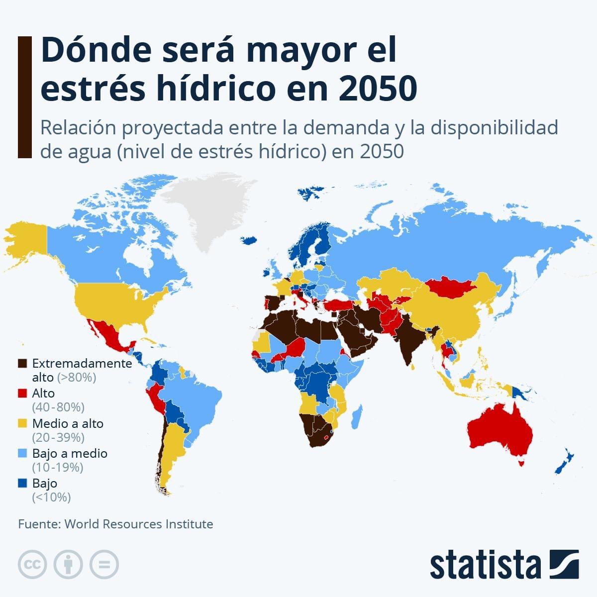 Chile con estrés hídrico “extremadamente alto”