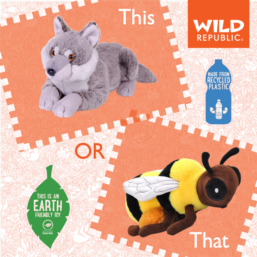 This or That????

Is it the Wolf or the Bee that is made from recycled material?

Give us your best guess to be entered in an Earth Day Giveaway!

#ROAR #Promisetotheplanet #EarthMonth ♻️🌍🐺🐝