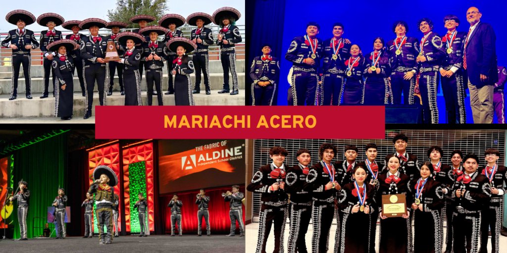 🎉🎺 Huge congrats to District's Mariachi Acero for their outstanding performances at both Regional and State competitions! 🏆🌟 Your talent shines brightly, bringing pride to your school and community. Keep making beautiful music! 🎶 #MyAldine