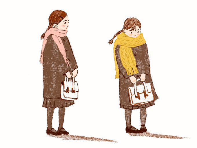 「brown hair yellow scarf」 illustration images(Latest)