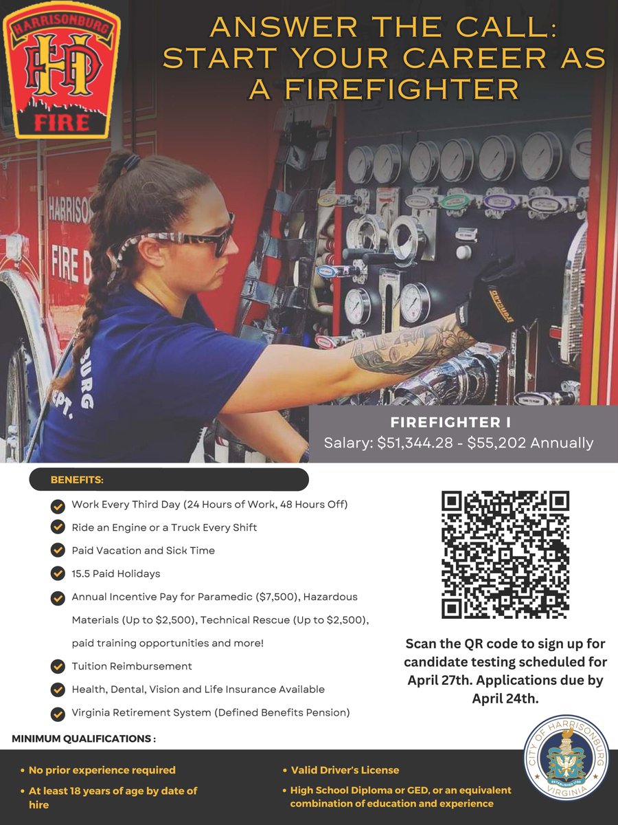 WE ARE HIRING! If you are interested in joining the most dedicated group of women and men in the fire service, apply now! We are actively recruiting individuals who love a challenge, strive for perfection, and can demonstrate compassion! #ComeJoinUs