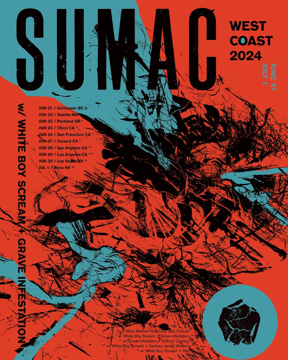 . <a href="/rilemusic/">RILE</a> will be supporting the mighty Sumac on a few dates of their West Coast tour this summer 🔥

June 30th - Las Vegas, NV Backstage Bar &amp; Billiards
seetickets.us/sumac

July 1st - Reno, NV Holland Project
venuepilot.co/events/102985/…