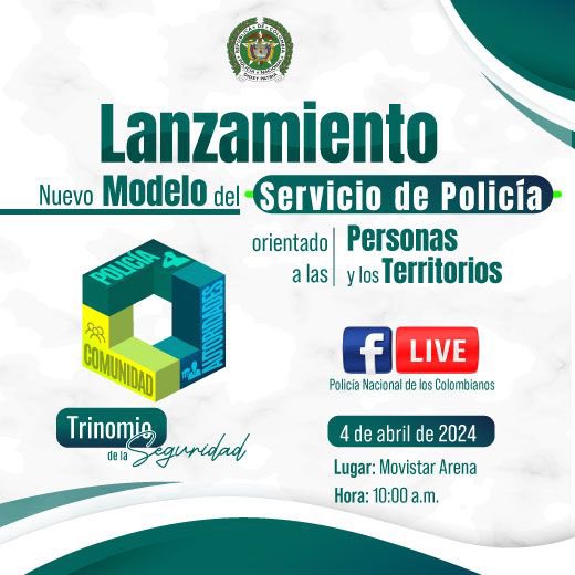 Hoy llevaremos a cabo el lanzamiento del nuevo modelo del servicio de policía, orientado a las personas y los territorios, el objetivo es articular esfuerzos entre la Policía - autoridades locales – ciudadanía. #TrinomioDeLaSeguridad 👇