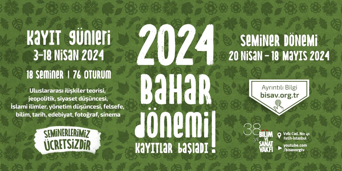 🍀 2024 Bahar dönemi seminer kayıtlarımız başladı! 📌 76 oturumdan oluşan, farklı disiplinlerden 18 seminer sizi bekliyor... Detay | Başvuru 👉🏻 tinyurl.com/bahar2024