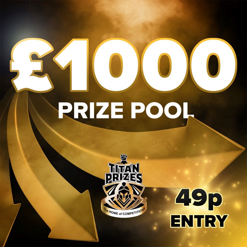 😉 𝗕𝗲 𝗮 𝗧𝗶𝘁𝗮𝗻 𝘄𝗶𝗻𝗻𝗲𝗿 𝗳𝗼𝗿 𝗷𝘂𝘀𝘁 𝟰𝟵𝗽! 49p could be all it takes to make you a Titan winner this week. There's 367 instant prizes including up to £100 cash instantly and a final jackpot of £250 cash. 𝗚𝗼𝘁 𝘆𝗼𝘂𝗿 𝗻𝘂𝗺𝗯𝗲𝗿? titanprizes.com/competitions/2…