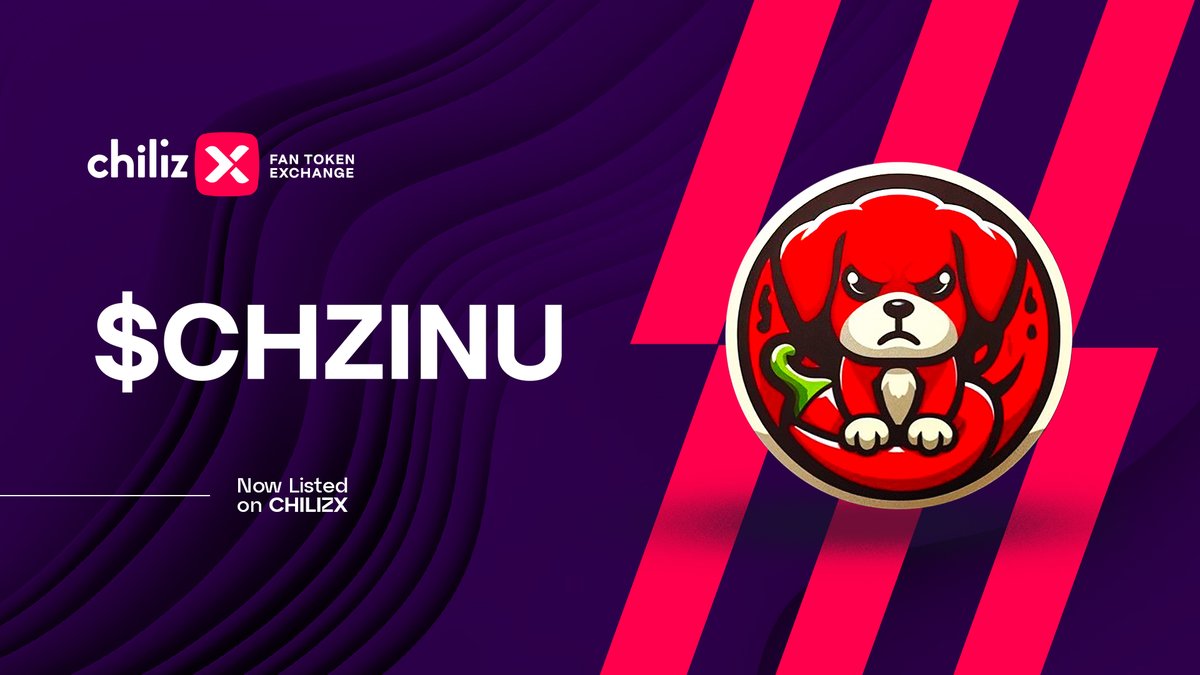 1ST MEME COIN of CHILIZ CHAIN is now listed on CHILIZX 🐶🌶️ ✅ Trading Pair: CHZINU/CHZ ℹ️ Project Details: @ChilizInu | t.me/TheChilizInu Check the CHZINU/CHZ token pair here 👇 chiliz.net/exchange/CHZ2_… More info ℹ️ chilizx.helpscoutdocs.com/article/418-ch… $CHZINU ⚡ $CHZ