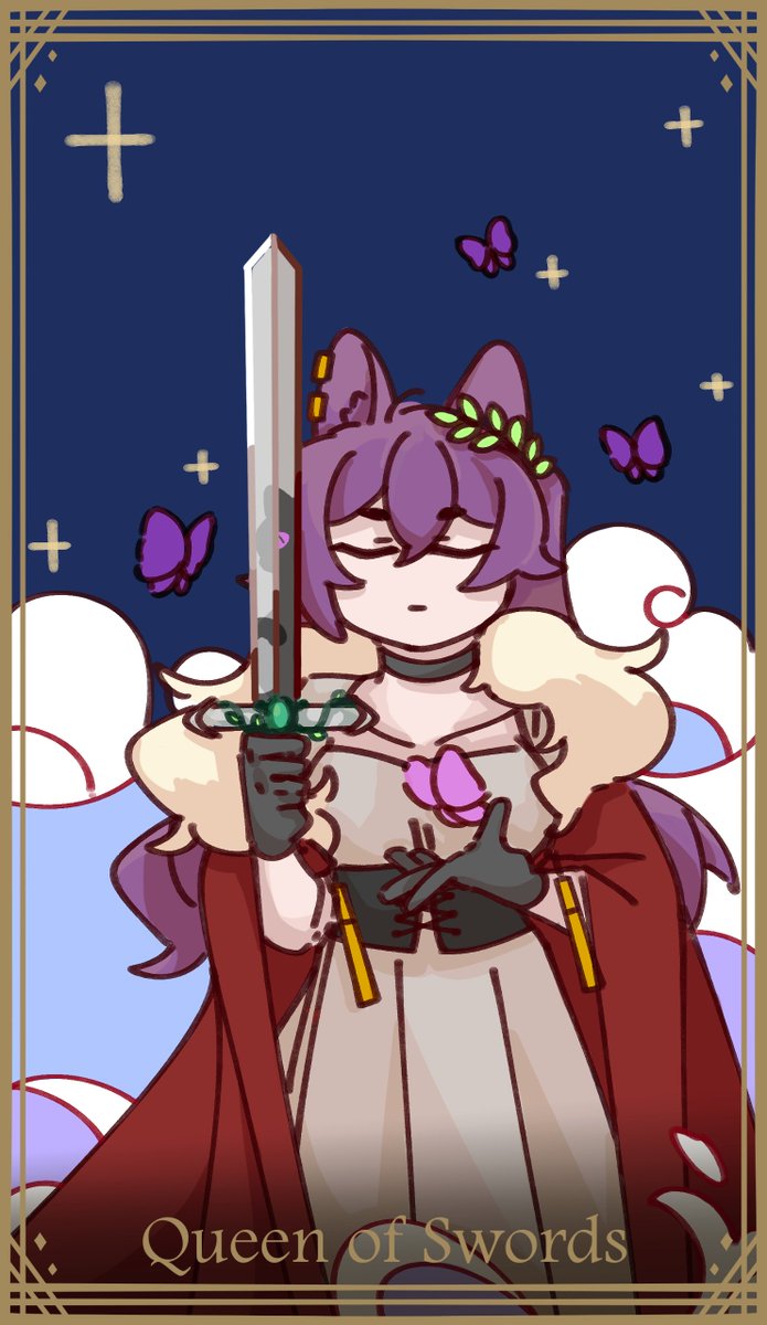 JUSTHEAS's tweet photo. Queen of Swords ft.@radraddles :]
#mcsrtarot https://t.co/to340H8CxK